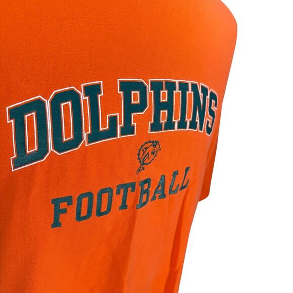 Vintage Reebok NFL Miami Dolphins Football Shirt Men’s Large Orange Pullover - Picture 2 of 8